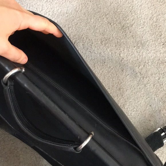 💕 Coach vintage black leather laptop work bag 💕 - Picture 5 of 8